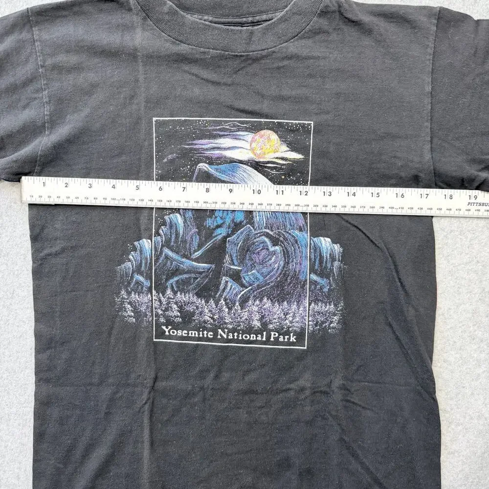 Prairie Mountain Yosemite National Park Shirt Women's Black Blue Small Cotton - Picture 2 of 7